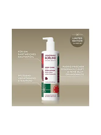 ANNEMARIE BÖRLIND | Cedar Wood & Blood Orange Bodylotion 400ml | 